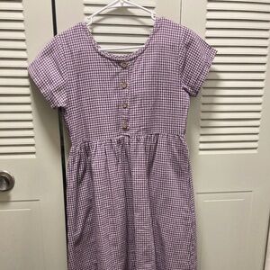 Little Cottonwood Purple Gingham Dress Size XS